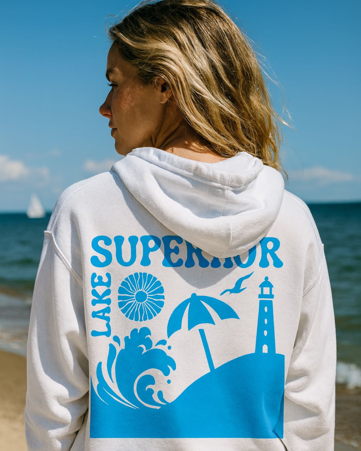 Lake Superior Hoodie - Blue | Great Lakes Life Collection
