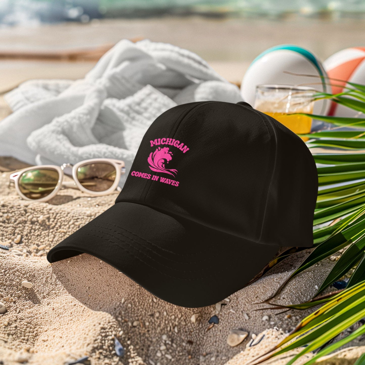 Michigan Waves Dad Hat – Pink Waves