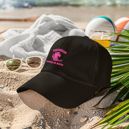 Michigan Waves Dad Hat – Pink Waves