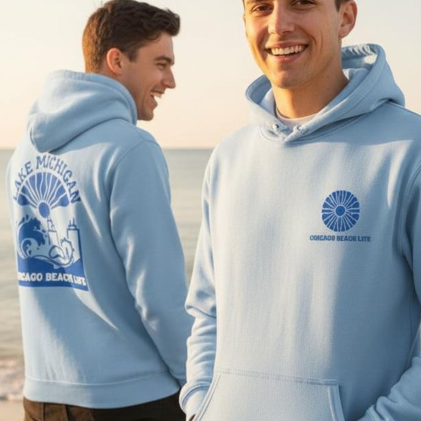 Chicago Beach Life Hoodie - Navy Blue