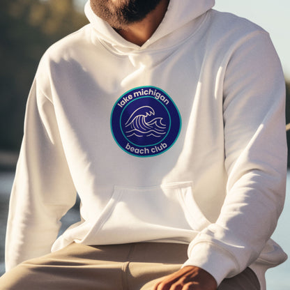 Lake Michigan Beach Club Hoodie - Aqua/Navy