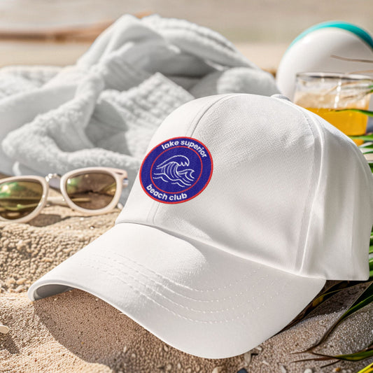 Lake Michigan Beach Club Dad Hat - Red/Blue