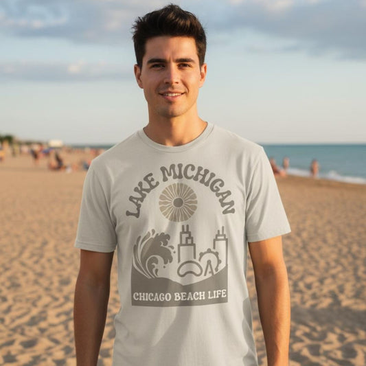 Chicago Beach Life T-Shirt - Natural